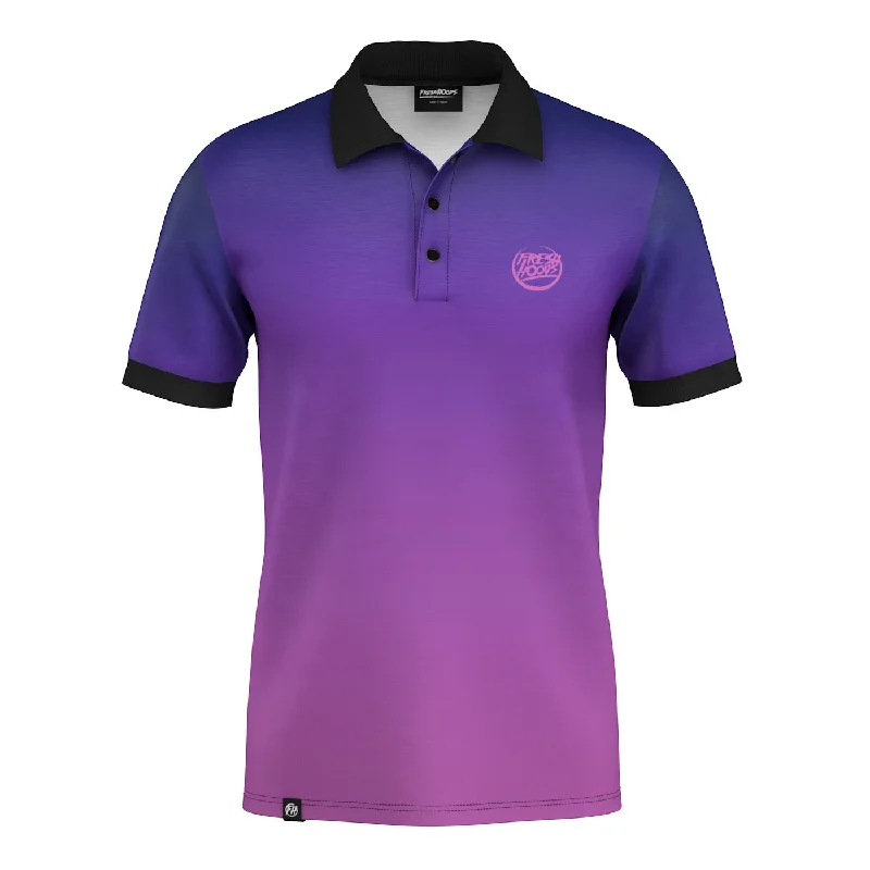 Men's Shirts with Patchwork PatternsOff Purple Polo Shirt