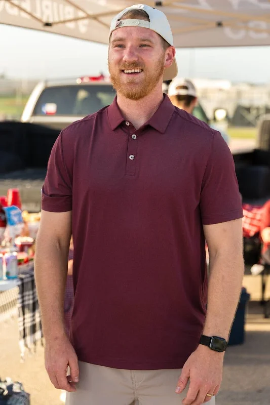 Solid-Colored Men's ShirtsPerformance Polo - Heather Maroon