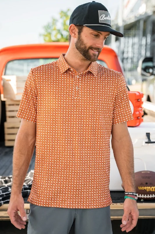 Durable Men's Work ShirtsPerformance Polo - Texas Orange & White