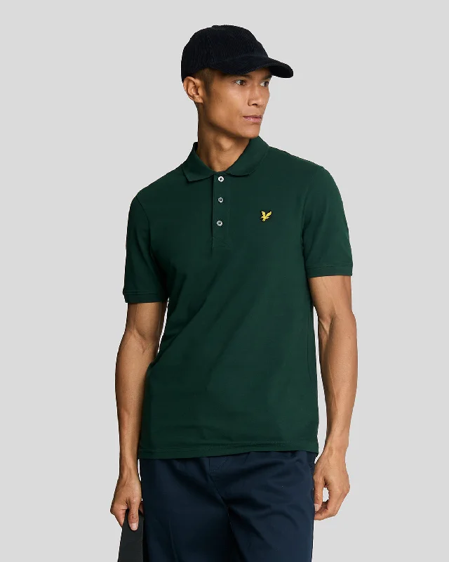 Men's Shirts with Spread CollarsPlain Polo Shirt