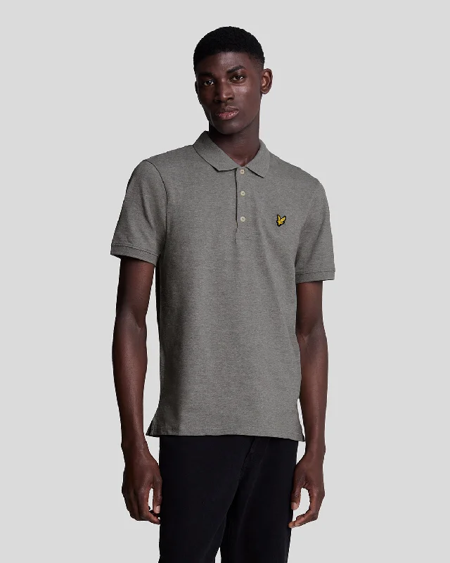 Men's Shirts with Single-Breasted DesignsPlain Polo Shirt