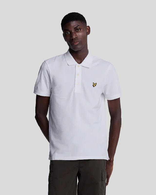 Men's Shirts with Hook-and-Loop ClosuresPlain Polo Shirt