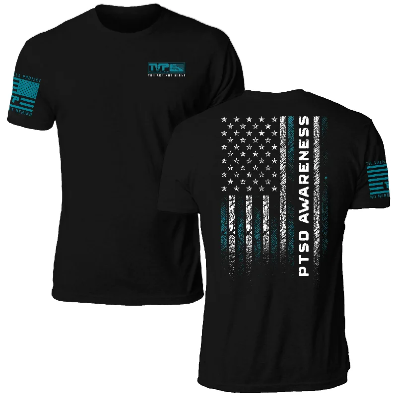 Men's Shirts with Tab CollarsPTSD Awareness Flag