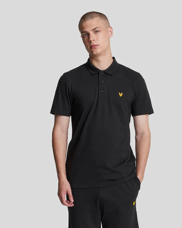 Warm Men's Fleece-Lined TopsSports Short Sleeve Polo Shirt