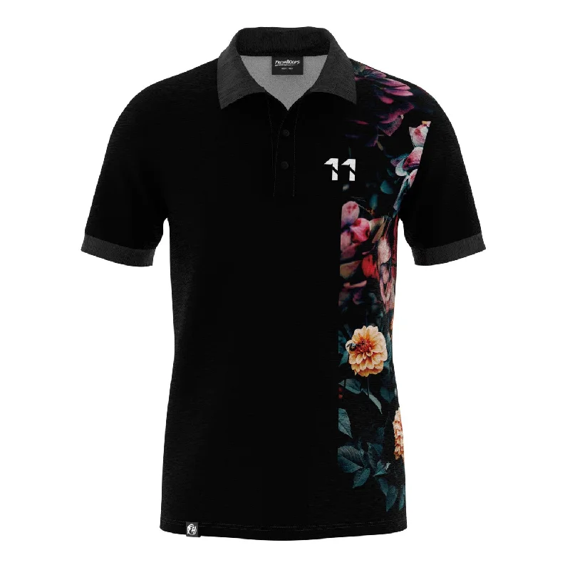 Men's Shirts with Hidden ButtonsVintage Flowers Polo Shirt