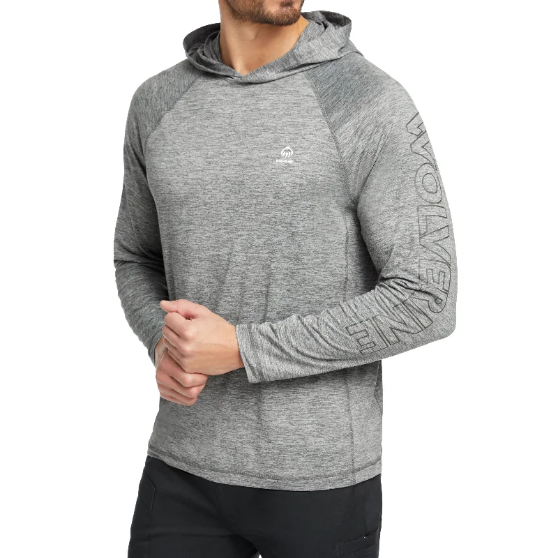 Men's Shirts with Drawstring WaistbandsWolverine Men's Sun-Stop Eco Hooded Long Sleeve Shirt