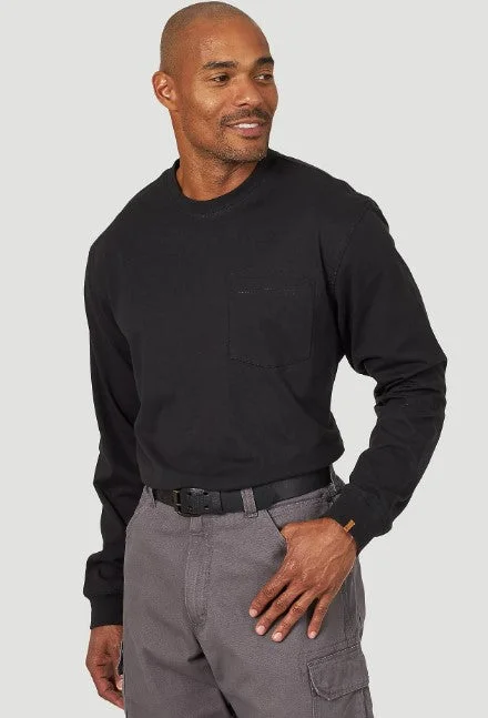 Men's Shirts with Snap ButtonsWrangler RIGGS Performance Pocket Long Sleeve T-Shirt