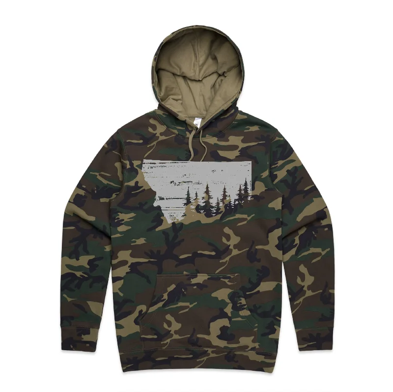 Men's Shirts with Adjustable CuffsAlpine Forest Camo Heavyweight Hoodie