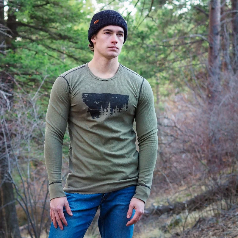 Striped Men's TopsAlpine Forest Thermal