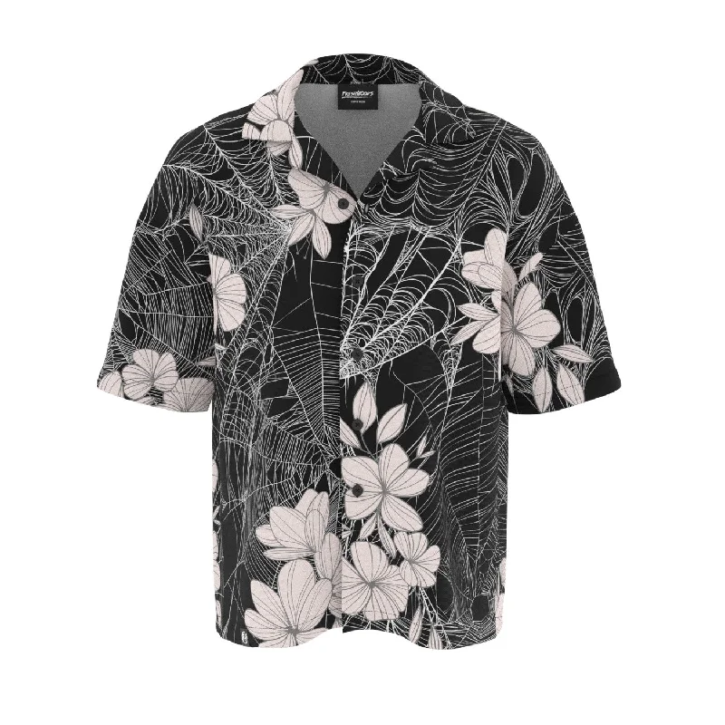 Men's Designer Dress Shirts for High-End FashionCobweb Magnolia Oversized Button Shirt