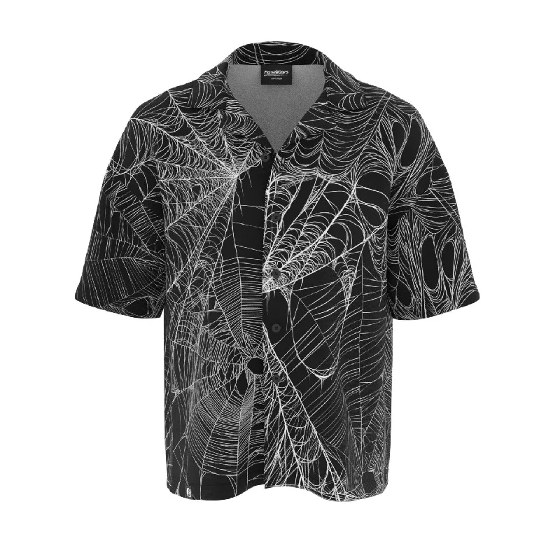 Men's Custom-Fit Shirts for a Personalized LookCobweb Oversized Button Shirt