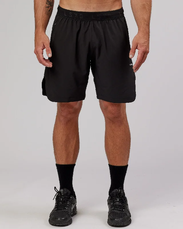 Men's Pants with Faux Leather PatchesCompetition 8" Performance Shorts - Black