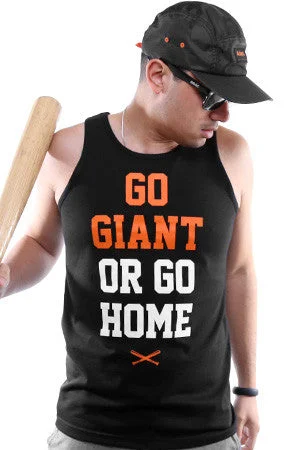 Men's Shirts with Roll-Up SleevesGo Giant (Men's Black Tank)