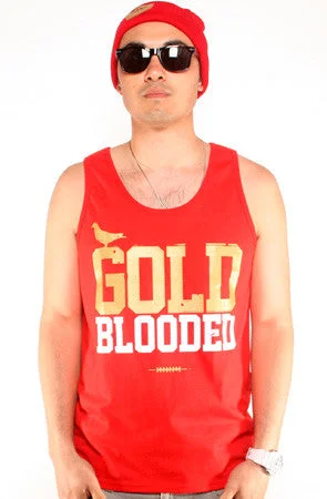 Men's Shirts with Spread CollarsGold Blooded (Men's Red Tank)