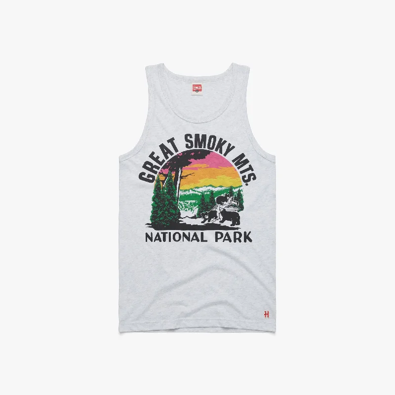 Men's Shirts with Embellished CollarsGreat Smoky Mountains National Park Tank Top