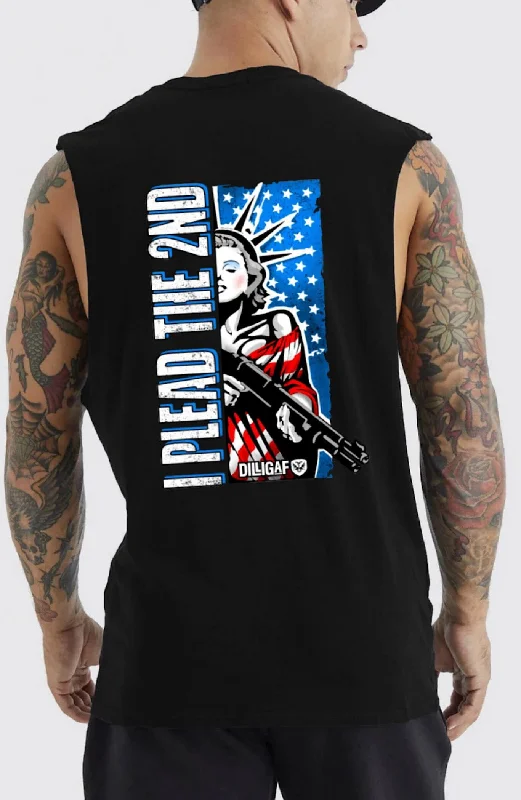 Men's Shirts with Graphic PrintsLady Liberty Plead the 2nd Muscle Shirt