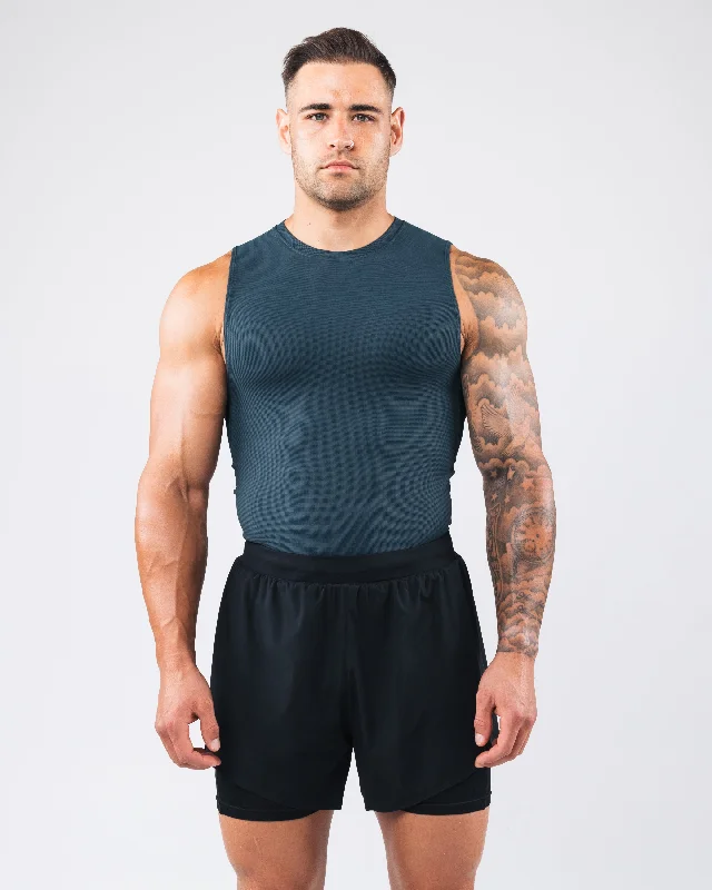 Men's Shirts with Barrel CuffsPower Tank - Dark Cyan