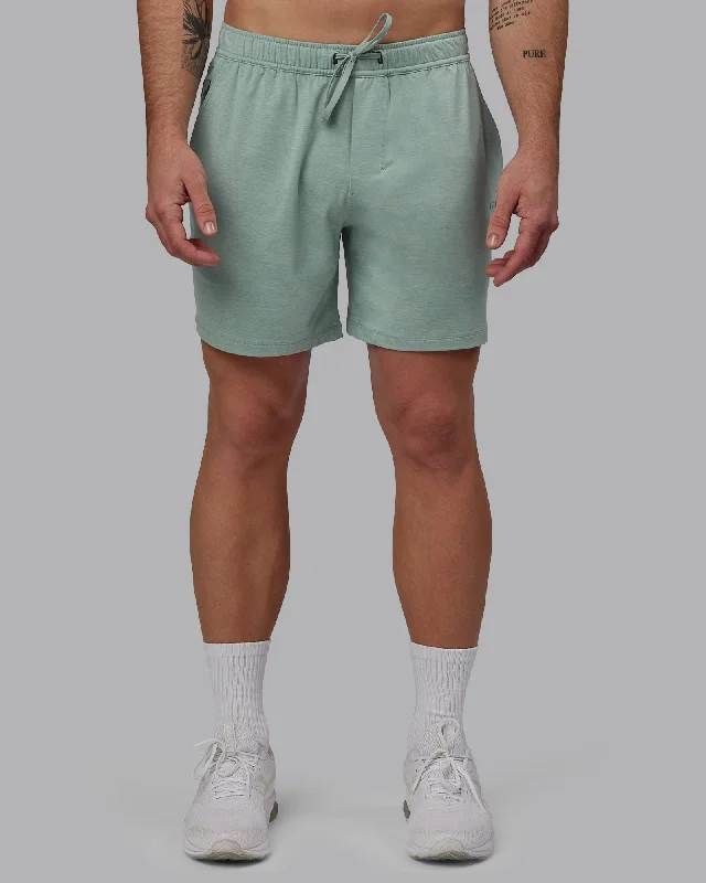 Men's Patterned Pants with PlaidsRestore 6" CloudFLX Shorts - Iceberg Green Marl