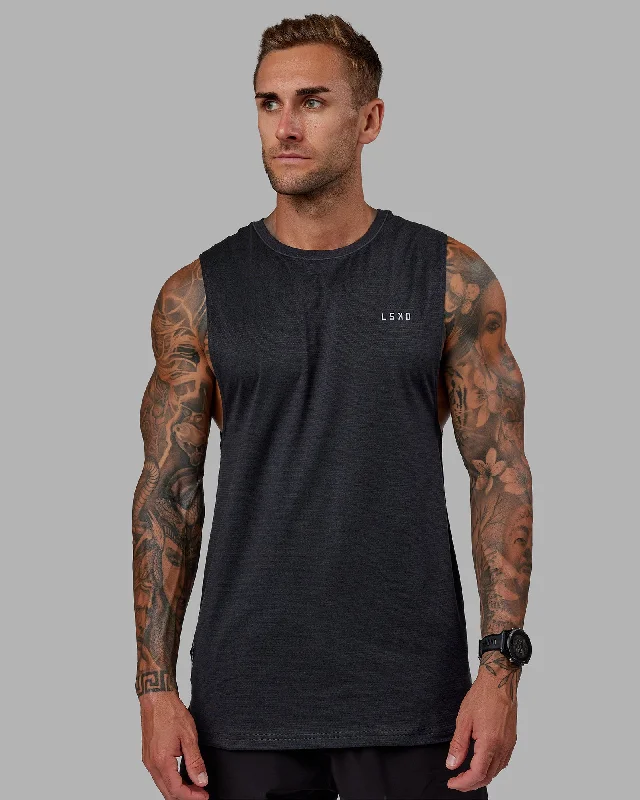 Lightweight Men's Linen ShirtsPerform VapourFLX Muscle Tank - Black Marl