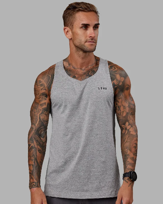 Men's Shirts with Zippered PocketsPerform VapourFLX Tank - Lt Grey Marl