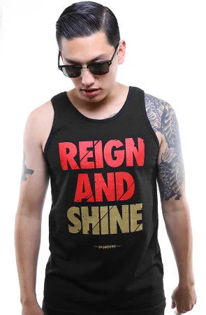 Men's Short-Sleeved ShirtsReign and Shine (Men's Black Tank)