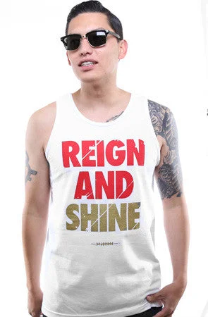 Men's Shirts with Chest PocketsReign and Shine (Men's White Tank)