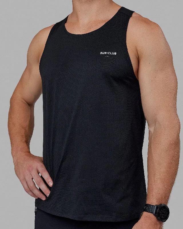 Men's Shirts with Pleated HemlinesRUN–CLUB Performance Tank - Black