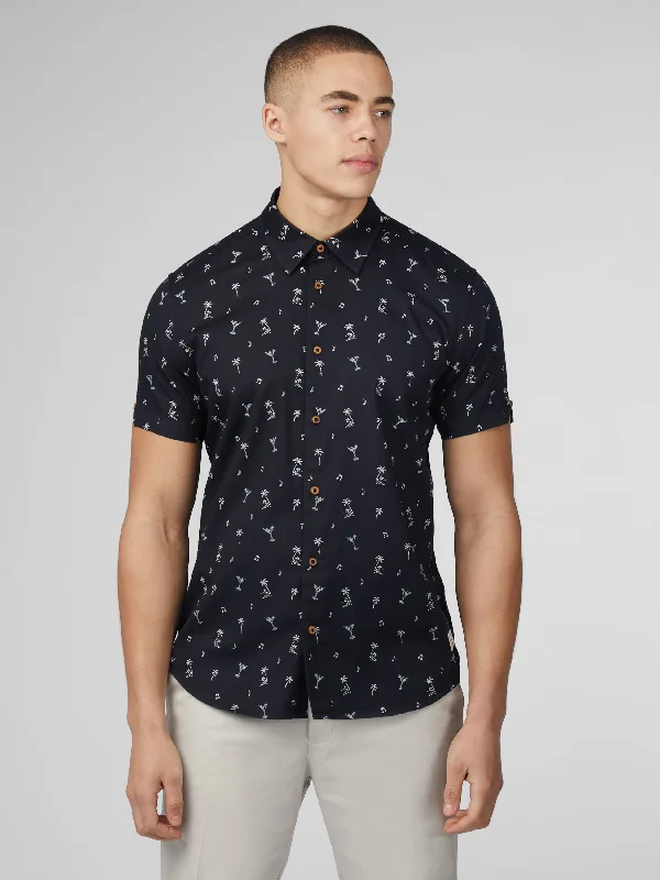 Men's Regular-Fit Shirts for a Classic FitScattered Print Shirt - Black