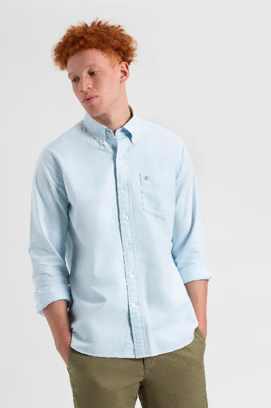 Men's Checkered Shirts for a Retro FeelSt. Ives Resort Oxford Shirt - Sky