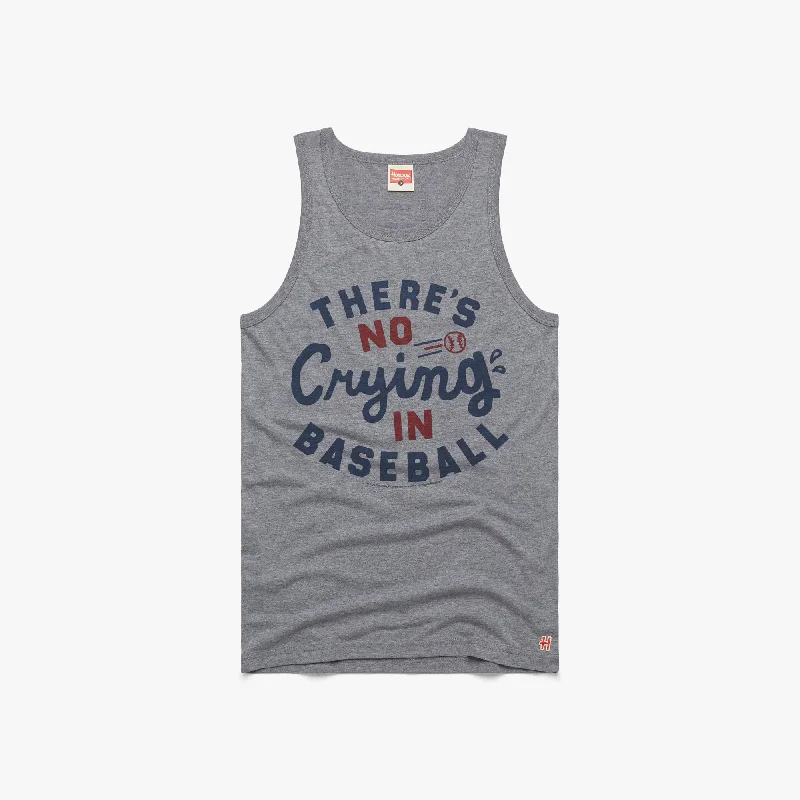 Men's Shirts with Lace-Up HemlinesThere's No Crying In Baseball Tank Top