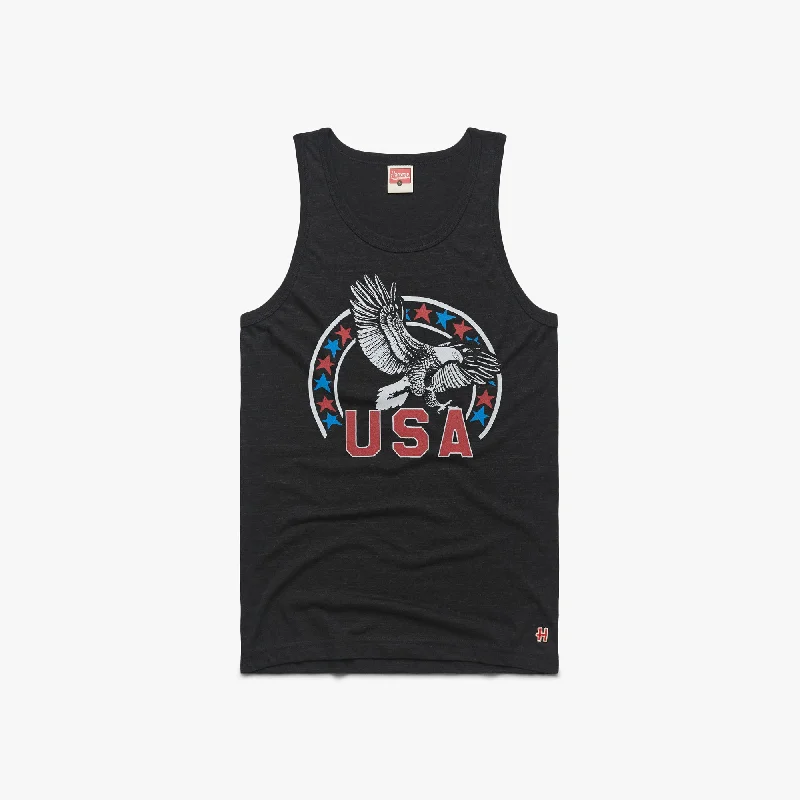 Men's Shirts with Mock NecksUSA Bald Eagle Tank Top