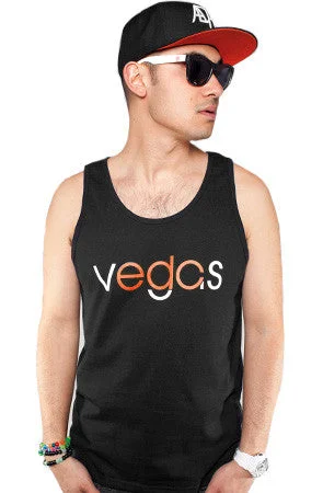 Men's Shirts for CampingVegas (Men's Black/Orange Tank)