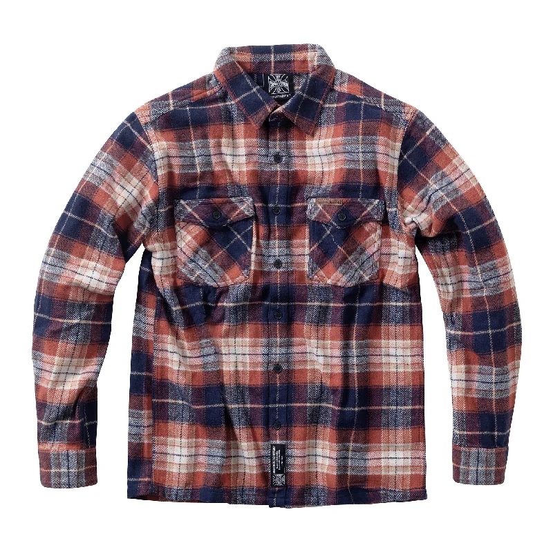 Men's Affordable Shirts for Budget-Friendly StyleWCC RIGID FLANNEL - ORANGE BROWN