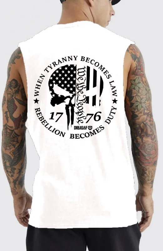 Men's Shirts with Pin CollarsWhen Tyranny Becomes Law Muscle Shirt