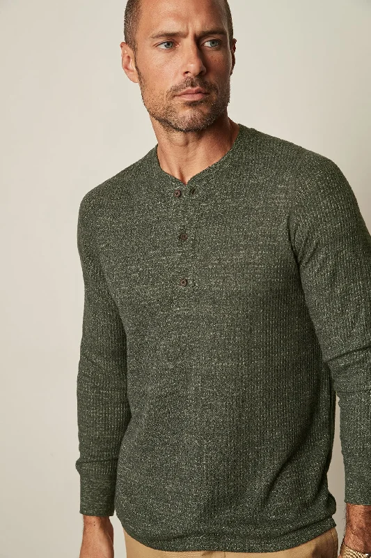 Layered Men's Vest SweatersANTHONY THERMAL HENLEY