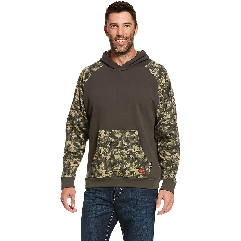 Men's Hoodies with Contrast StitchingAriat Men's Flame Resistant DuraStretch Patriot Hooded Sweatshirt