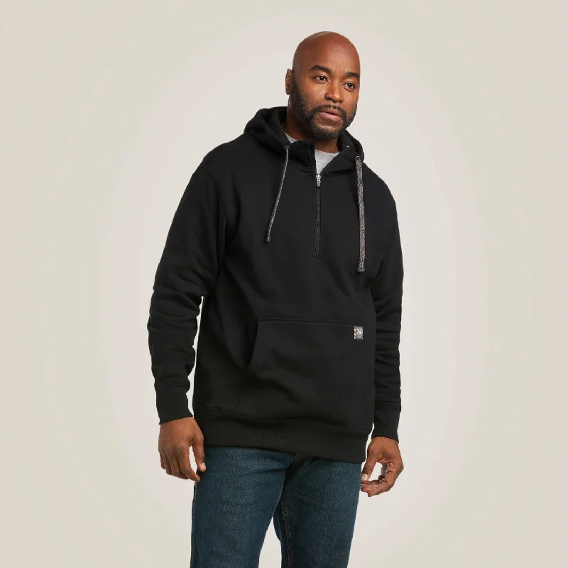 Men's Hoodies with Quick-Dry FabricAriat Men's Rebar Workman Quarter Zip Hoodie