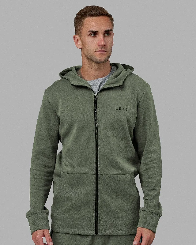 Versatile Men's All-Season HoodiesAthlete ForgedFleece Zip Up Hoodie - Dark Forest