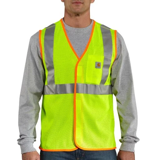 Men's Coats with ButtonsCarhartt Men's Class 2 Hi-Vis Vest