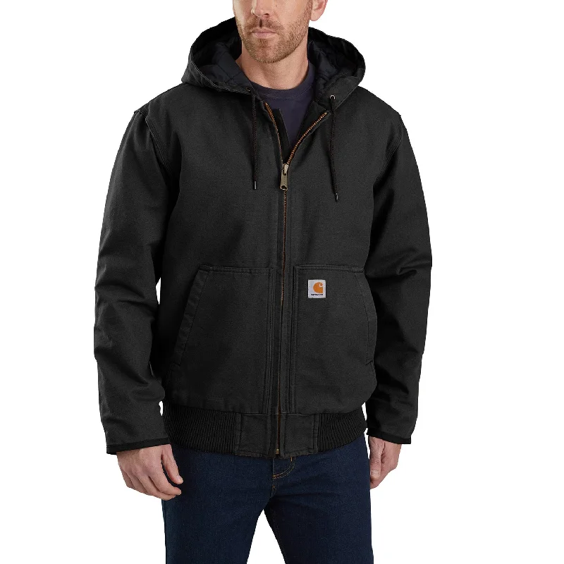 Men's Coats Made in the USACarhartt Men's Loose Fit Washed Duck Insulated Active Jac-3 Jacket