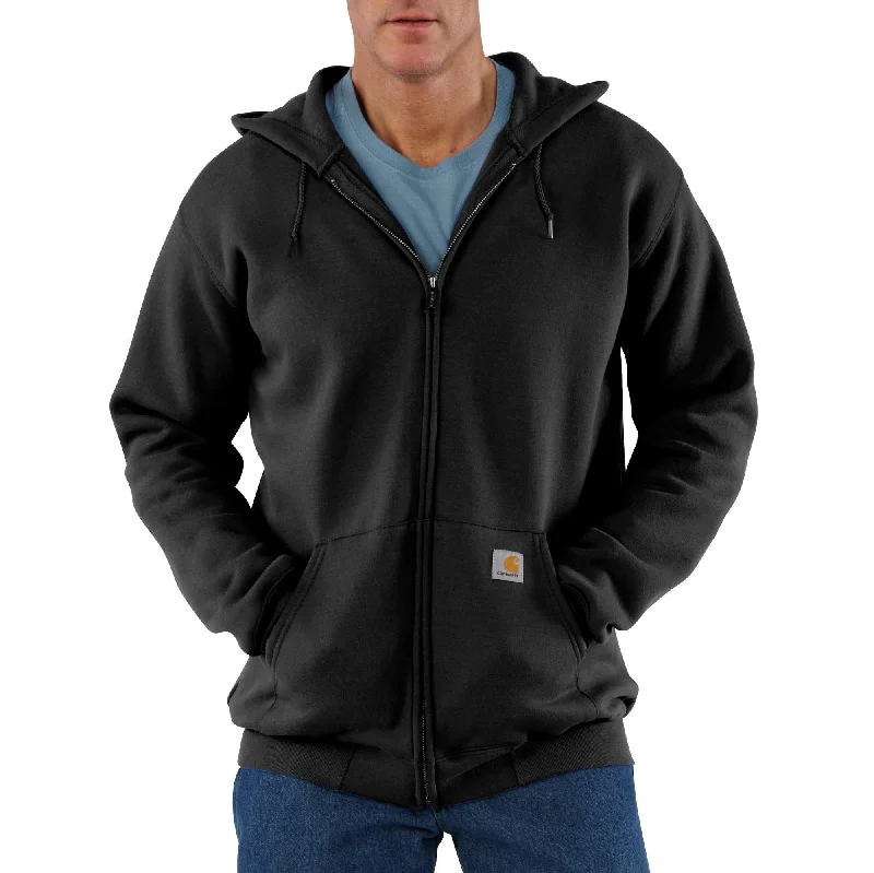 Men's Hoodies with Stretch FabricCarhartt Men's Midweight Zip Hooded Sweatshirt_Black