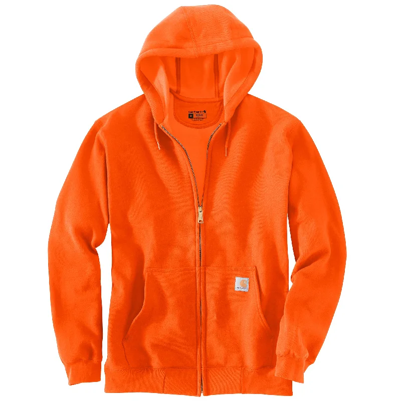 Men's Hoodies for Skinny MenCarhartt Men's Midweight Zip Hooded Sweatshirt_Brite Orange