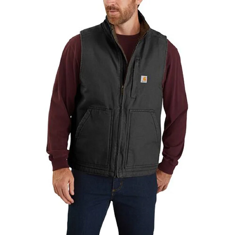 Men's Coats with Wind-Resistant FabricCarhartt Men's Washed Duck Mock Neck Vest