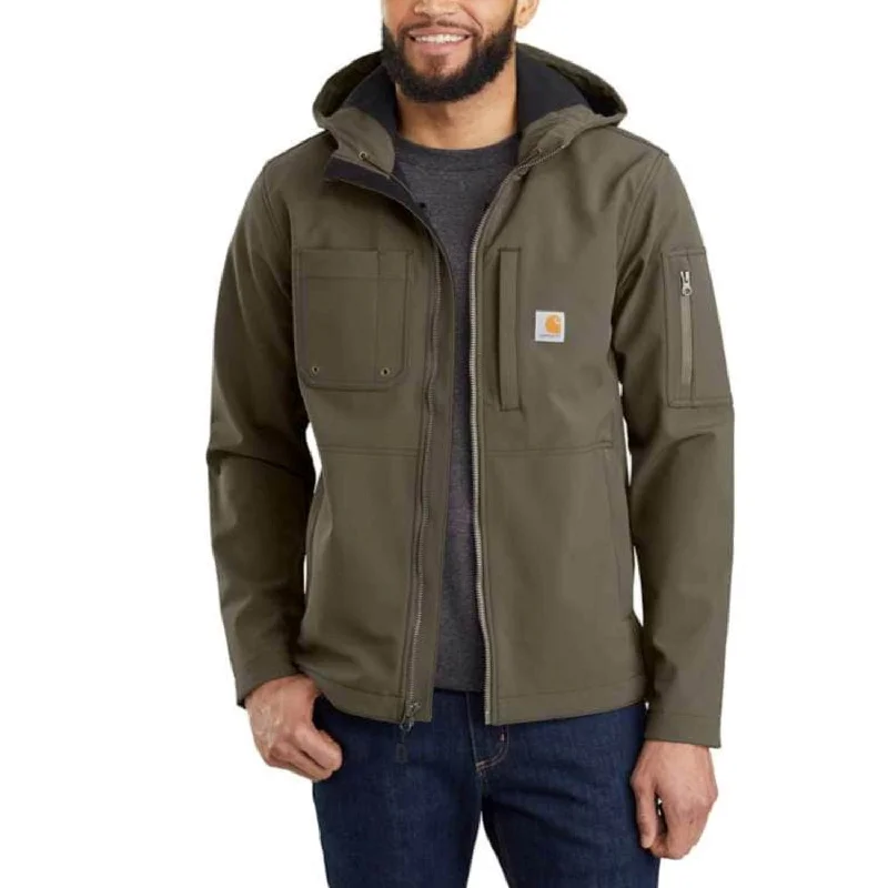 Men's Coats for Rainy WeatherCarhartt Men's Relaxed Fit Rain Defender® Softshell Hooded Jacket