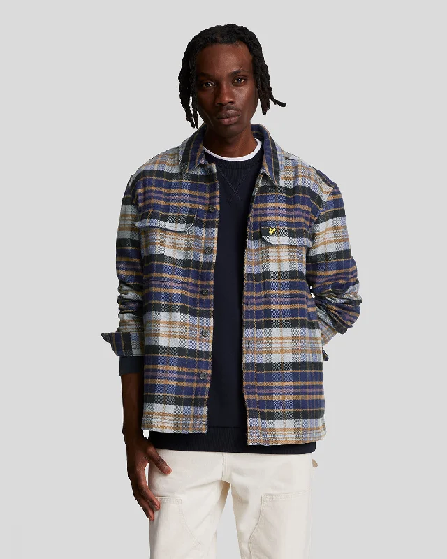 Men's Coats with VentilationCheck Flannel Overshirt