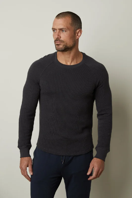 Men's Sweaters in Metallic ColorsGLEN THERMAL CREW