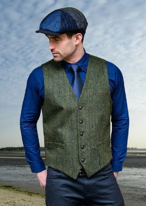 Warm Men's Down JacketsMucros Tweed Waistcoat | Green