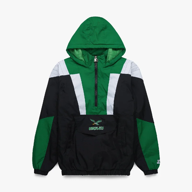 Men's Coats with Multi-Pocket DesignHOMAGE X Starter Eagles Pullover Jacket