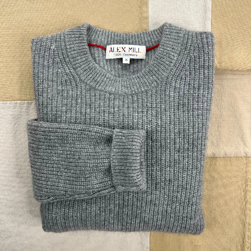 Men's Sweaters with ZippersJordan Sweater in Washed Cashmere, Heather Grey