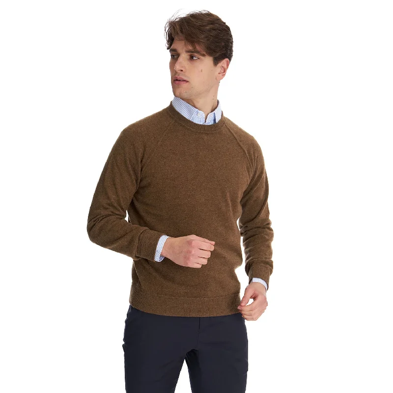 Men's Sweaters with Checkerboard PatternsLIGHT BROWN SWEATSHIRT